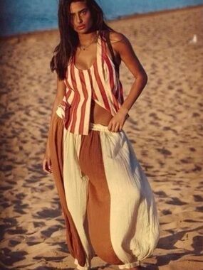 New Free People Free-est Coconut top and pants set